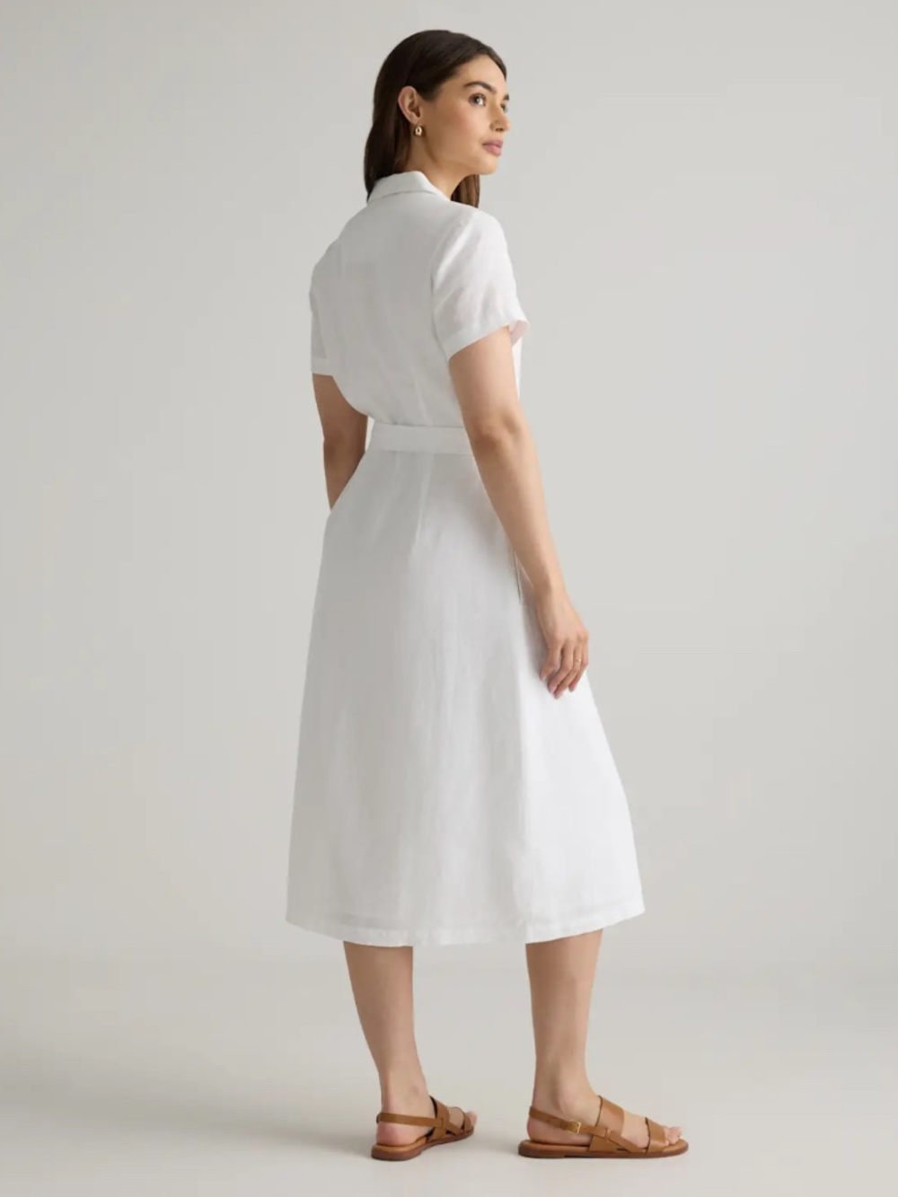 Quince 100% European Linen Button Front Dress - Picture 3 of 3